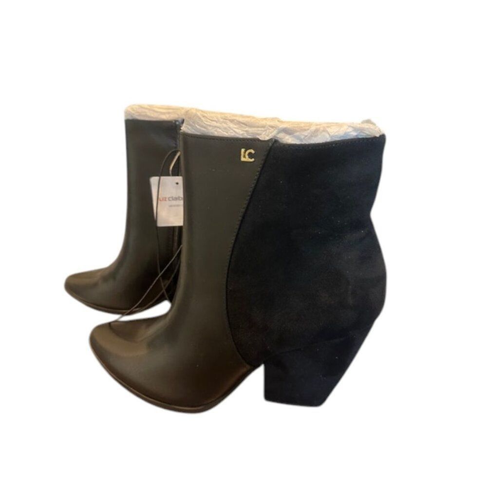 Liz Claiborne Women's Utopia Black‎ Block Heel Booties Size 10M - Picture 10 of 14